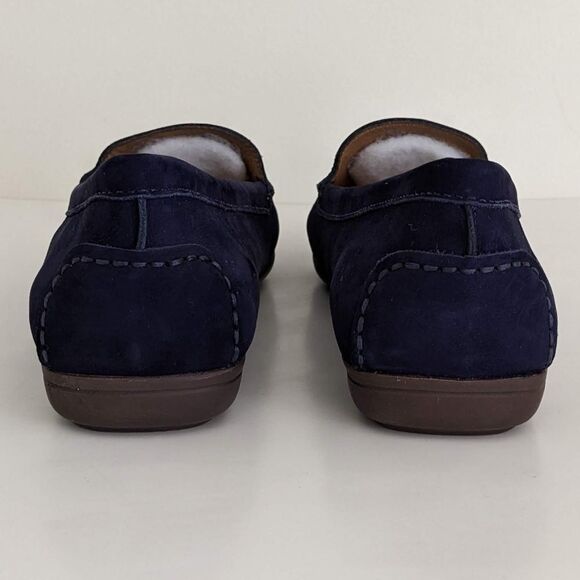 Wirth Navy Blue Suede Rhinestone Loafers Moccasins Flats Women's 8 - Picture 8 of 10